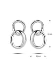 Zilver Gerhodineerd Oorhangers Schakel 1336799 - PansiteNederland.nl