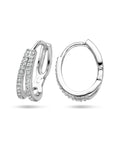 Zilver Gerhodineerd Klapoorringen Zirkonia 1336837 - PansiteNederland.nl