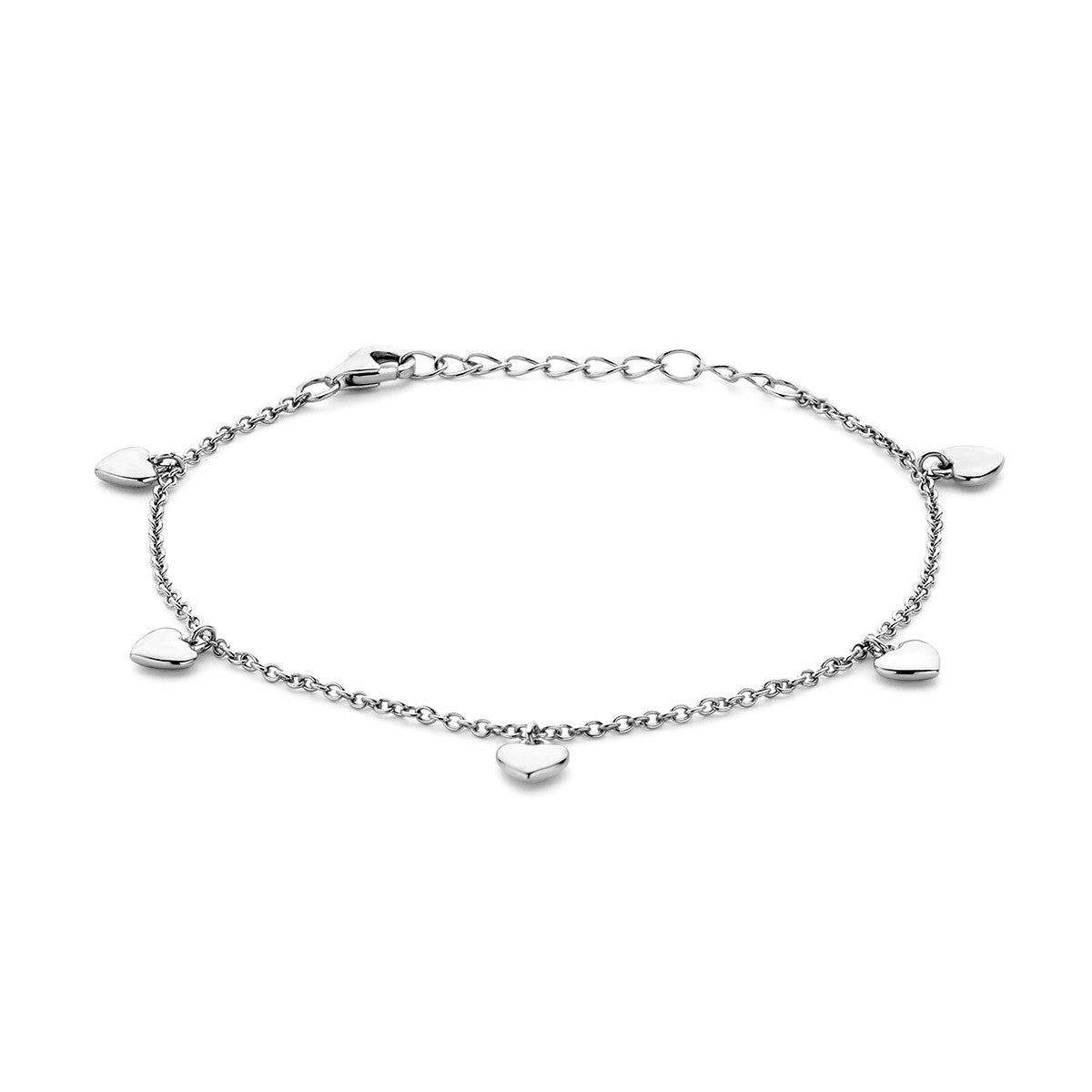 Fantasy Collection Armband hartjes 16 + 3 cm zilver