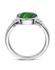 Gerhodineerd Zilver Ring Malachiet 1336866 - PansiteNederland.nl