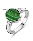 Gerhodineerd Zilver Ring Malachiet 1336866 - PansiteNederland.nl