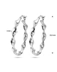 Zilver Gerhodineerd Oorringen Gedraaid 1336878 - PansiteNederland.nl