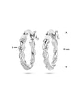 Zilveren oorringen gedraaide buis - 2mm 1336922 - PansiteNederland.nl