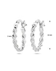 Zilveren oorringen gedraaide buis - 2mm 1336923 - PansiteNederland.nl
