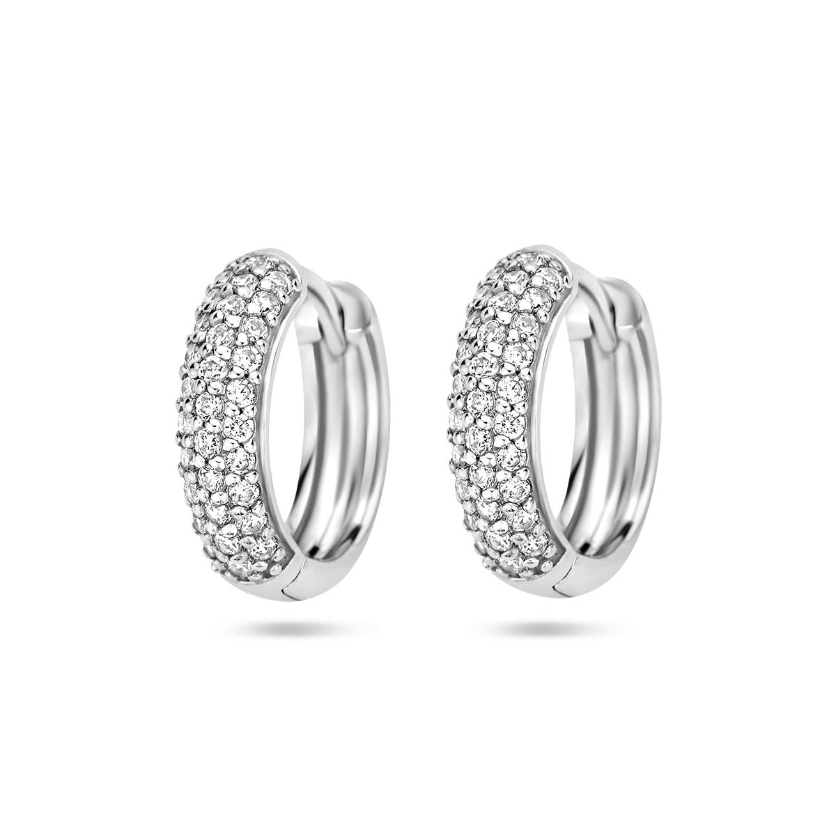 Fantasy Collection Oorbellen zirkonia 15,5 mm zilver