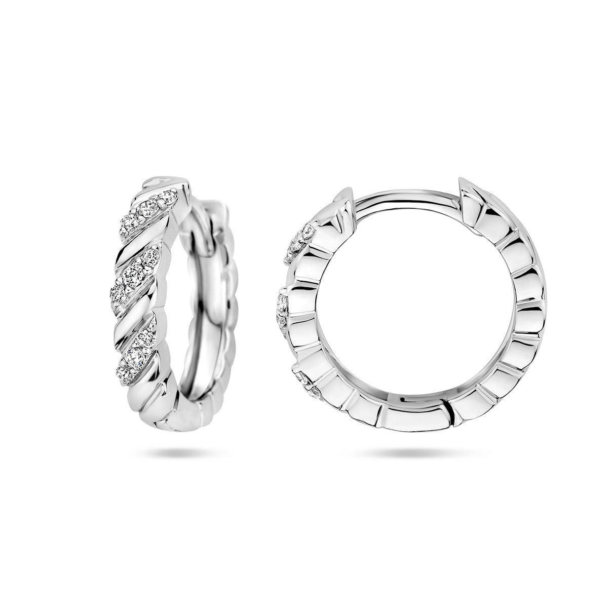 Fantasy Collection Oorbellen zirkonia zilver