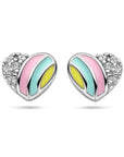 Zilveren oorknoppen hart en zirkonia - 1336973 - PansiteNederland.nl