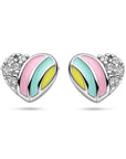 Zilveren oorknoppen hart en zirkonia - 1336973 - PansiteNederland.nl