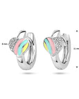 Zilver Gerhodineerd Klapoorringen Hart En Zirkonia 1336974 - PansiteNederland.nl