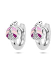 Zilver Gerhodineerd Klapoorringen Lieveheersbeestje Zirkonia 1336977 - PansiteNederland.nl