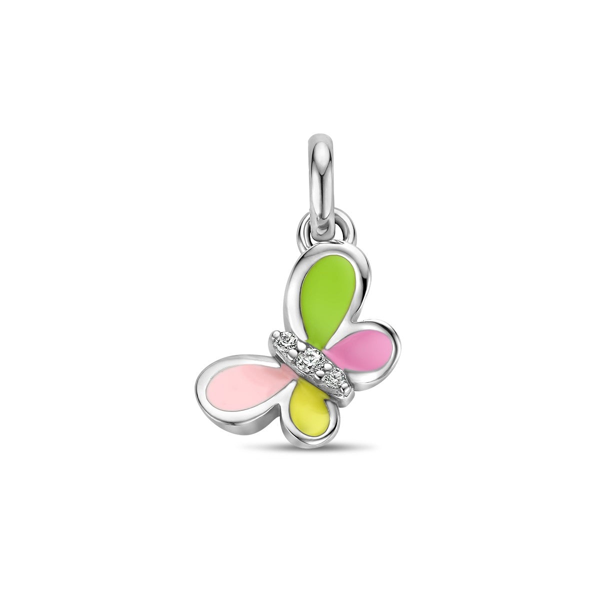 Fantasy Collection Hanger vlinder zirkonia emaille zilver
