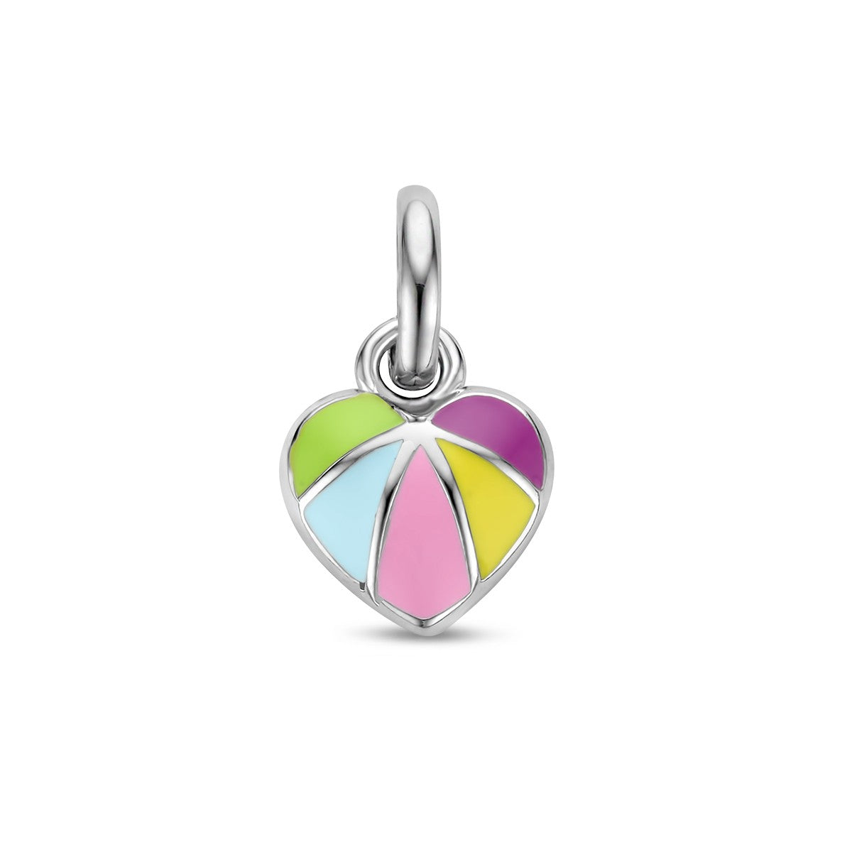 Fantasy Collection Hanger emaille hart zilver
