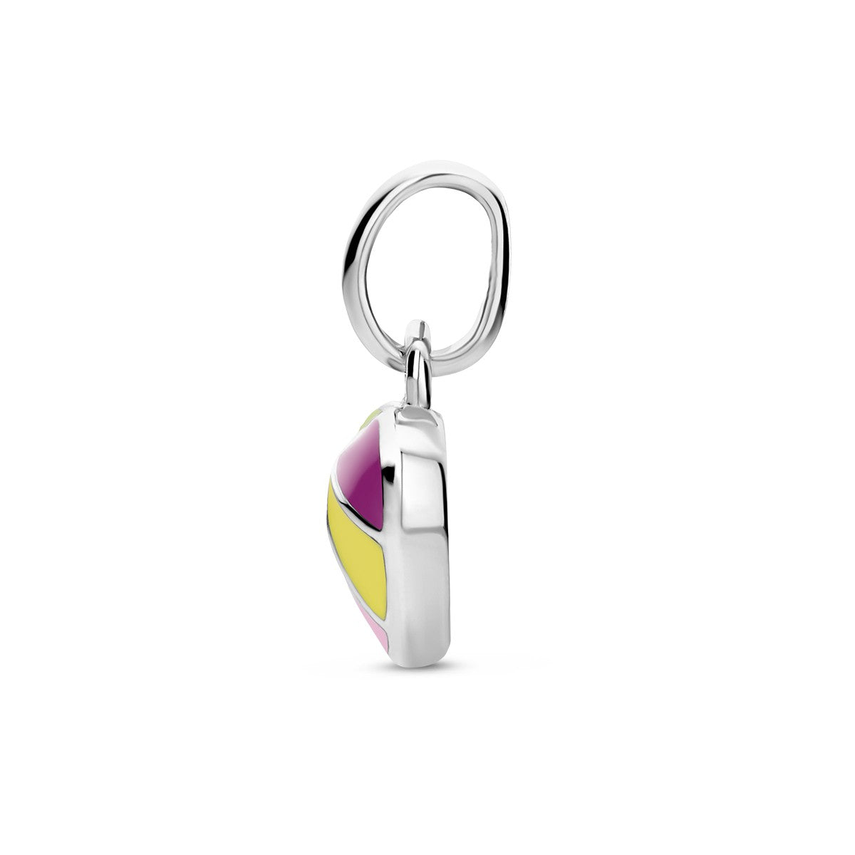 Fantasy Collection Hanger emaille hart zilver