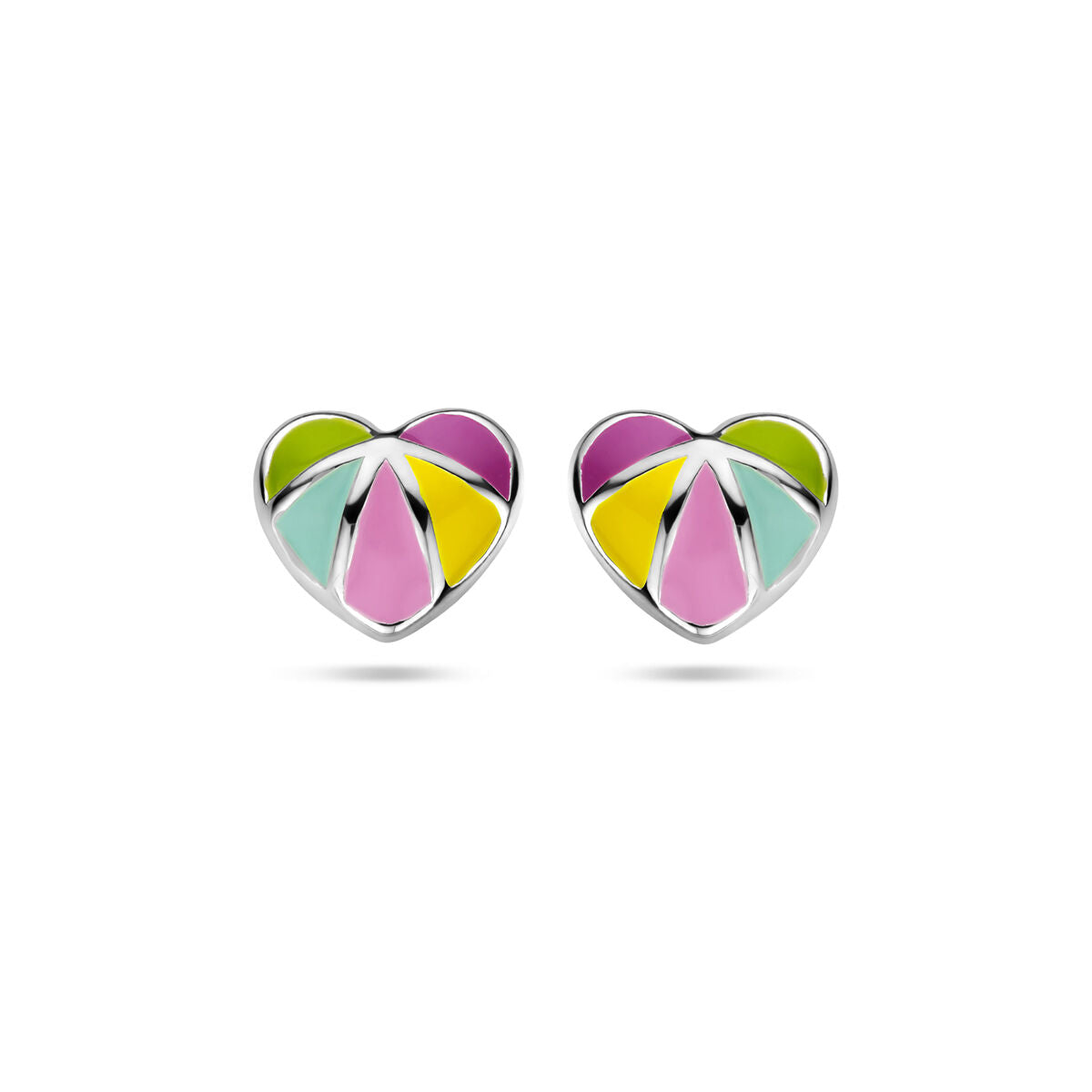 Fantasy Collection Oorbellen emaille hart zilver - PSN1336985