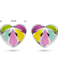 Zilveren oorknoppen hart - PSN1336985