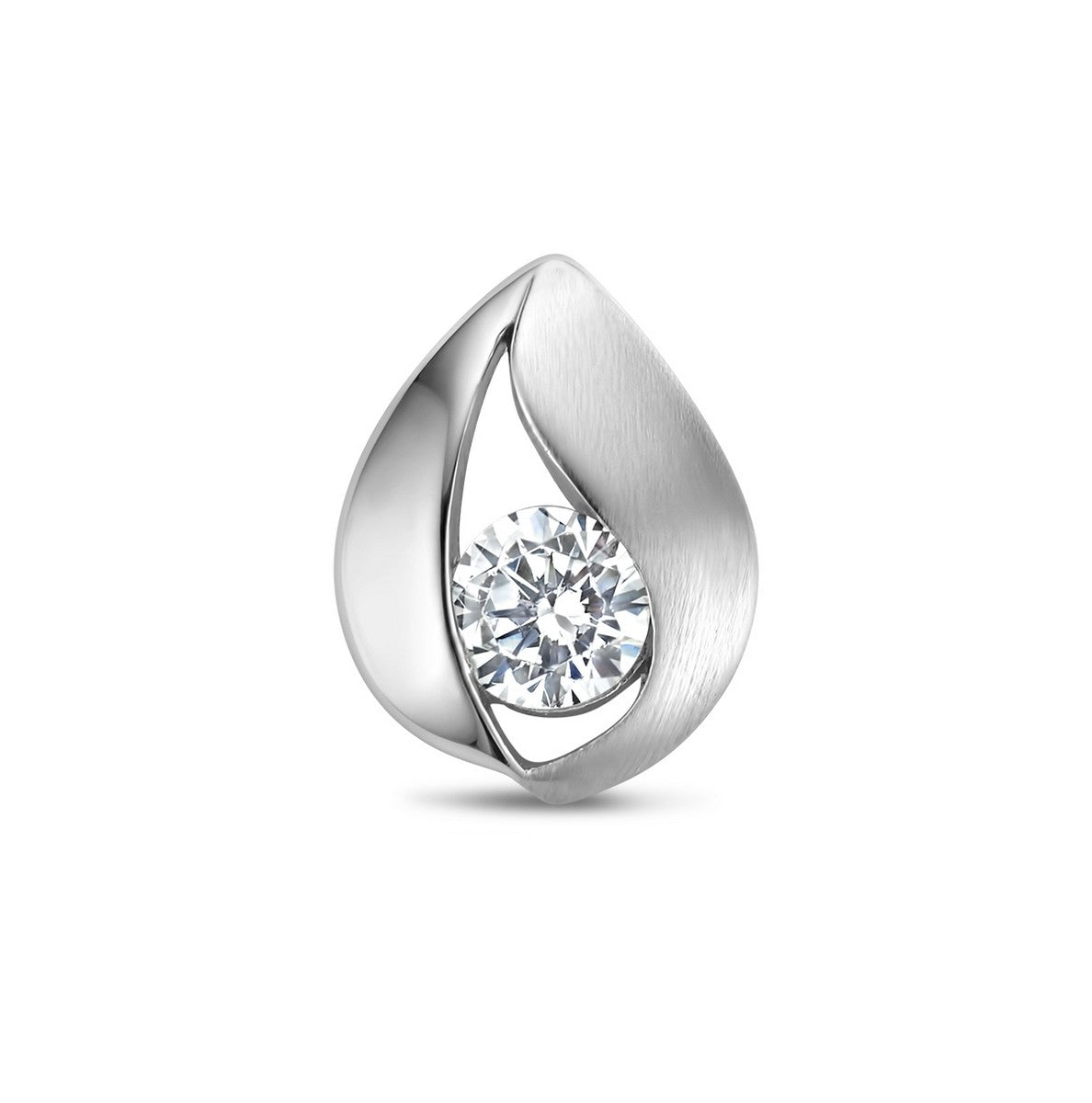 Fantasy Collection Hanger druppel zirkonia poli/mat 11 mm zilver