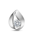 zilver gerhodineerd hanger druppel zirkonia poli/mat 1336990 - PansiteNederland.nl