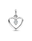 zilver gerhodineerd hanger hart zirkonia 1336992 - PansiteNederland.nl