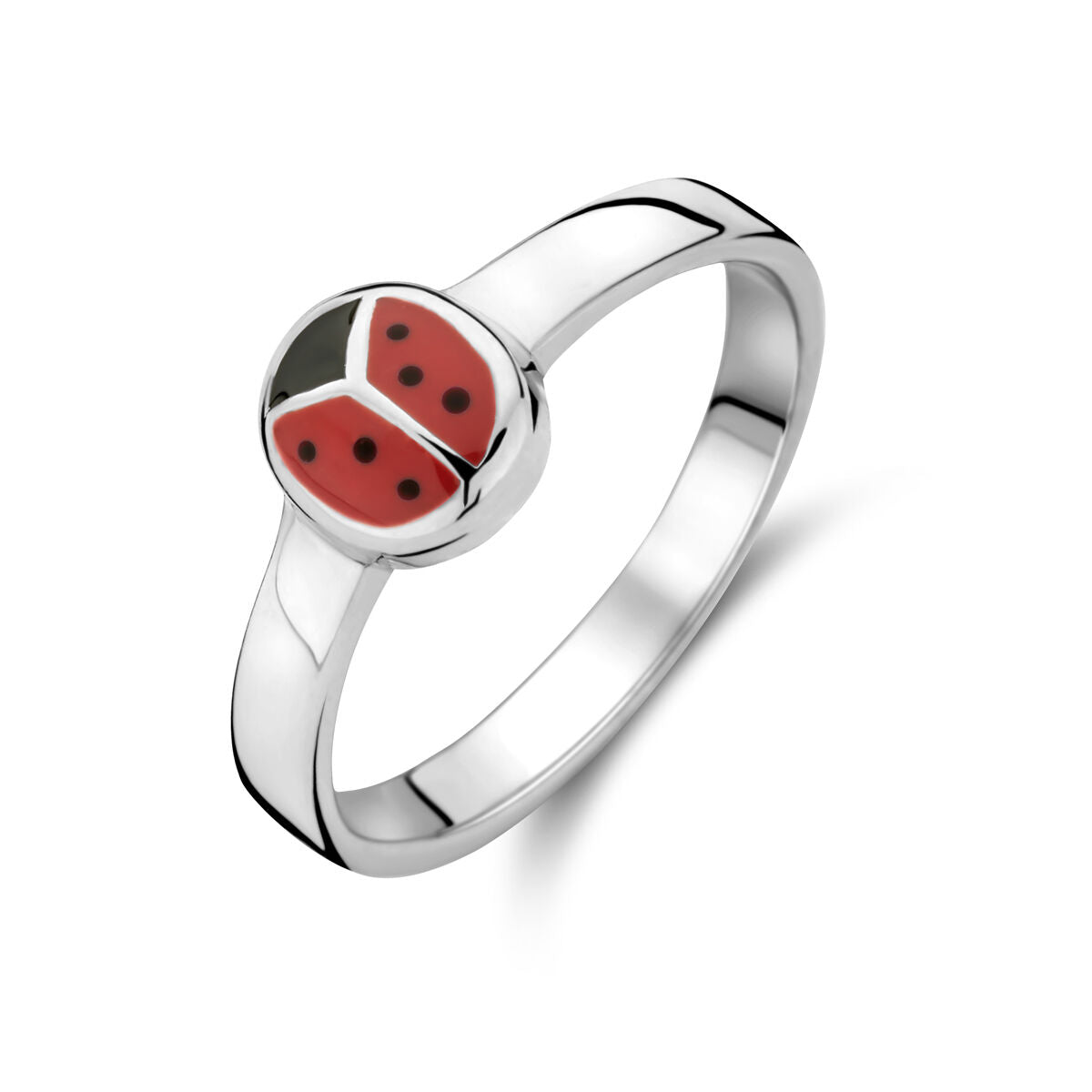 Fantasy Collection Ring lieveheersbeestje emaille zilver