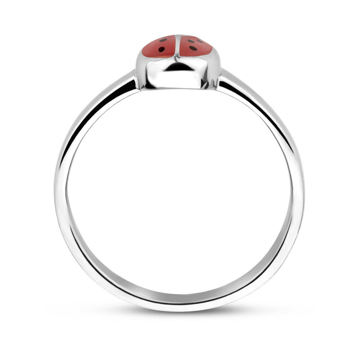 Fantasy Collection Ring lieveheersbeestje emaille zilver
