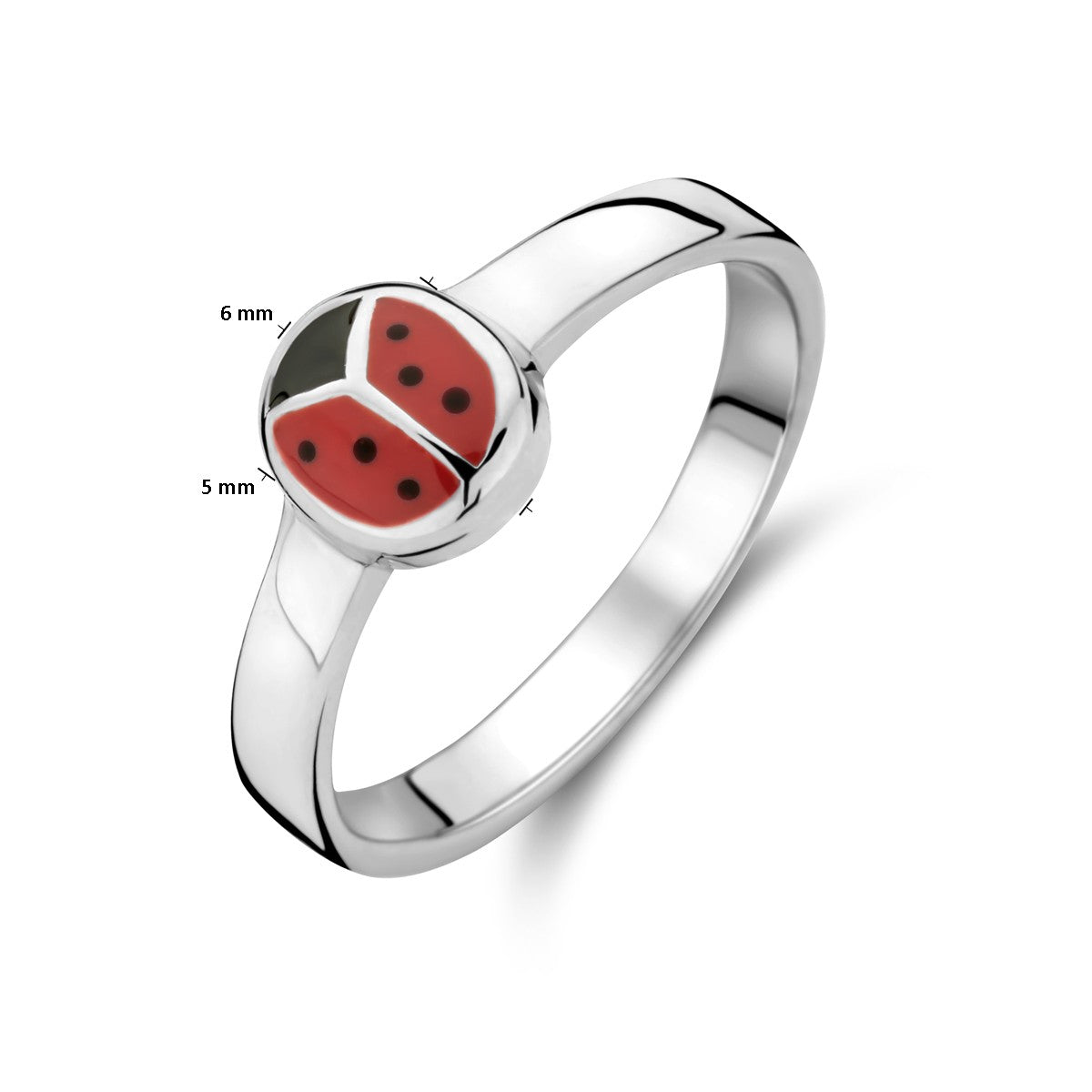 Fantasy Collection Ring lieveheersbeestje emaille zilver