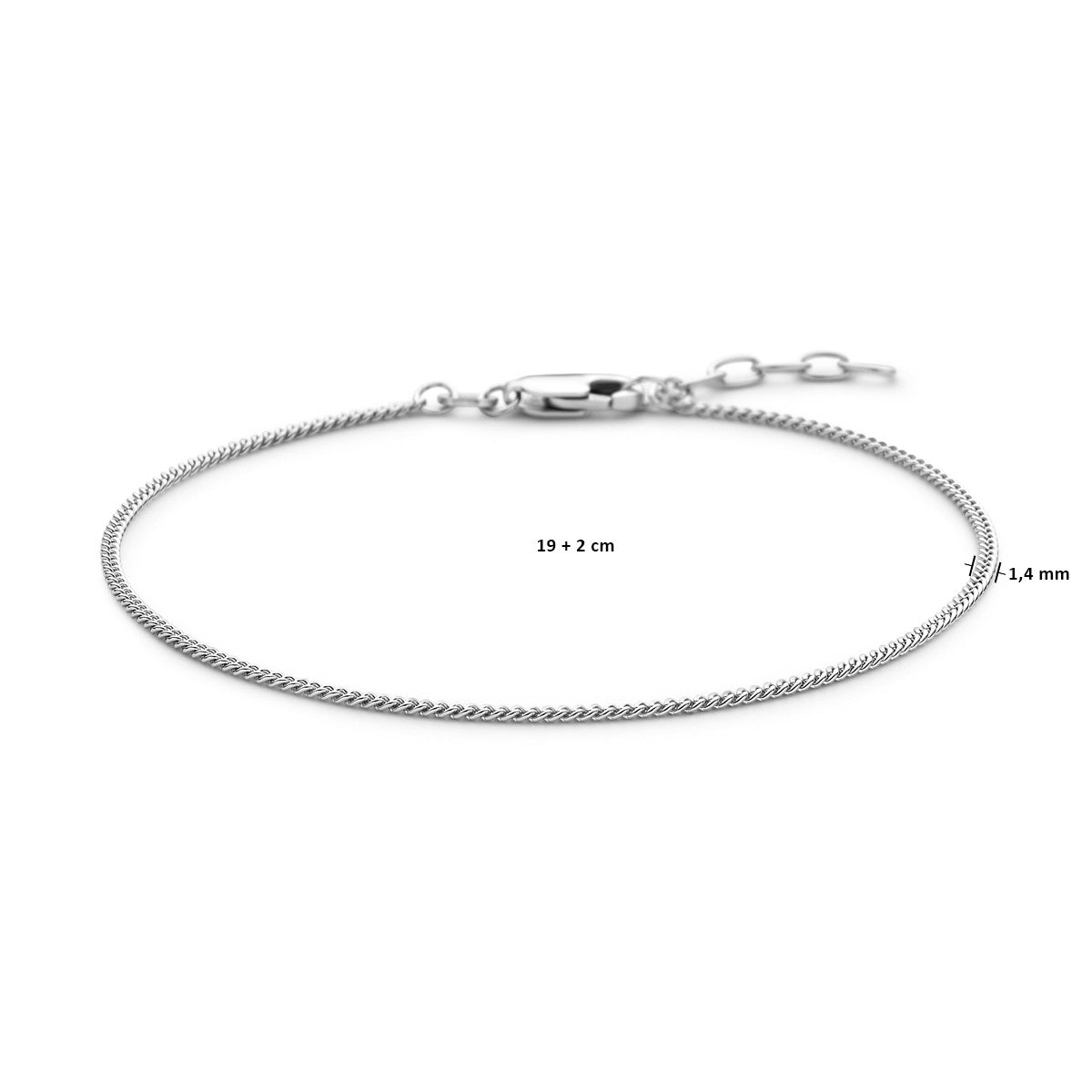 Fantasy Collection Armband gourmette 1,4 mm zilver