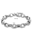 Zilver Gerhodineerd Armband Anker 8 Mm 18 + 3 Cm 1337024 - PansiteNederland.nl