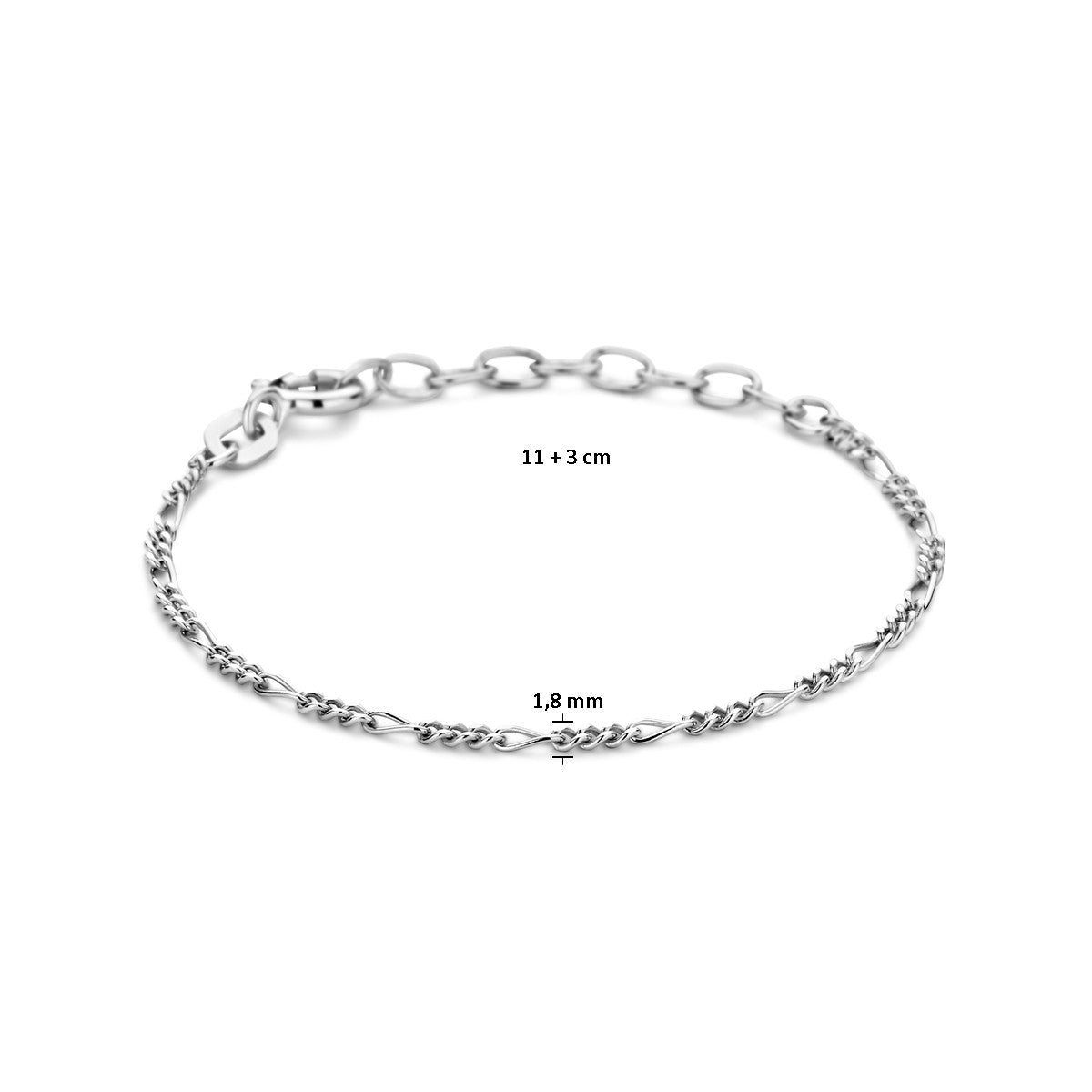 Fantasy Collection Armband figaro 1,8 mm zilver