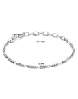 Zilver Gerhodineerd Armband Figaro 1,8 mm 1337038 - PansiteNederland.nl