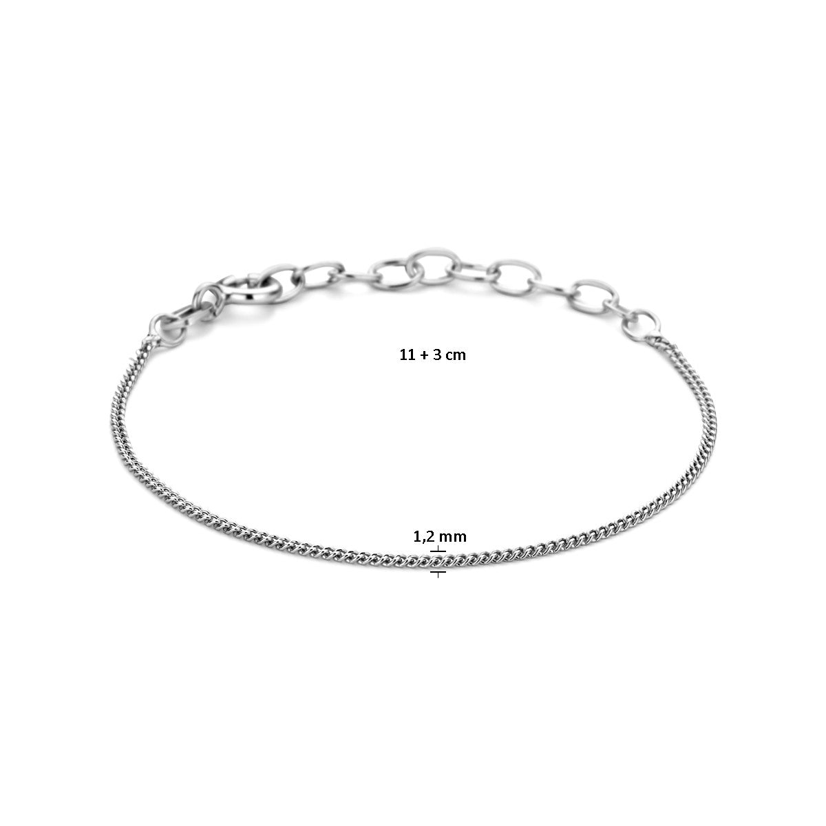 Fantasy Collection Armband geslepen gourmette zilver