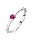 Gerhodineerd Zilver Ring Met Geboortesteen Robijn Juli 1337045 - PansiteNederland.nl
