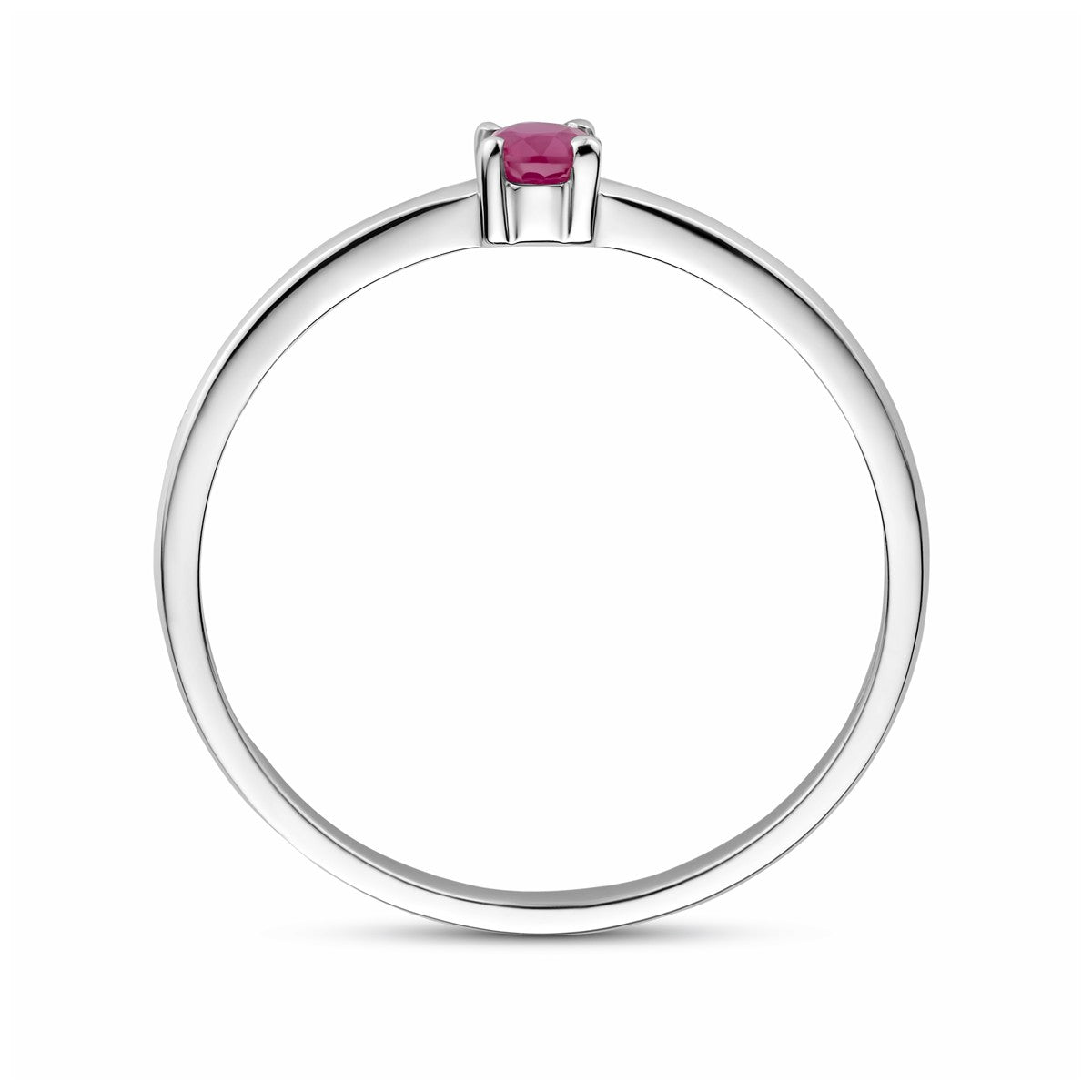 Fantasy Collection Ring met geboortesteen robijn juli zilver