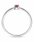 Gerhodineerd Zilver Ring Met Geboortesteen Robijn Juli 1337045 - PansiteNederland.nl
