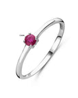 Gerhodineerd Zilver Ring Met Geboortesteen Robijn Juli 1337045 - PansiteNederland.nl
