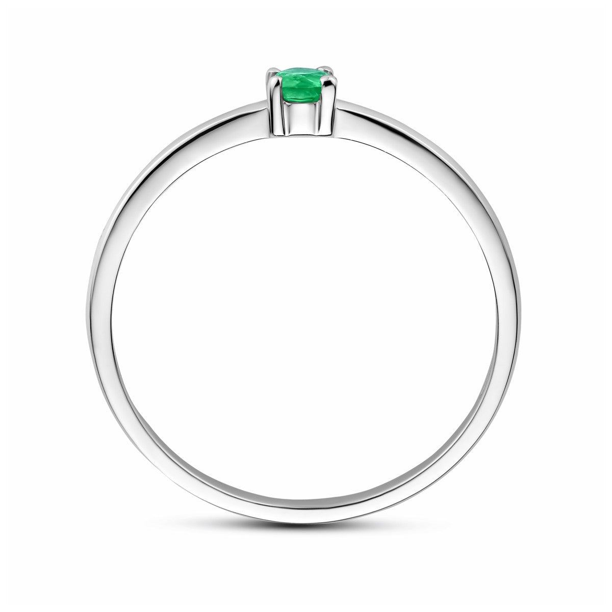 Fantasy Collection Ring met geboortesteen smaragd mei zilver