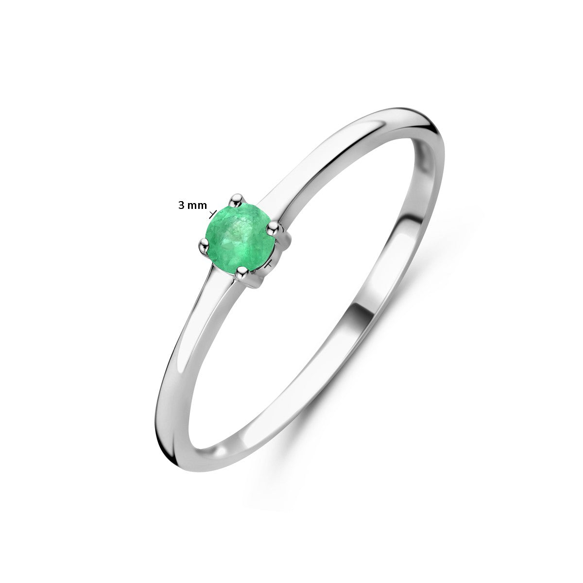 Fantasy Collection Ring met geboortesteen smaragd mei zilver