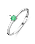 Gerhodineerd Zilver Ring Met Geboortesteen Smaragd Mei 1337055 - PansiteNederland.nl