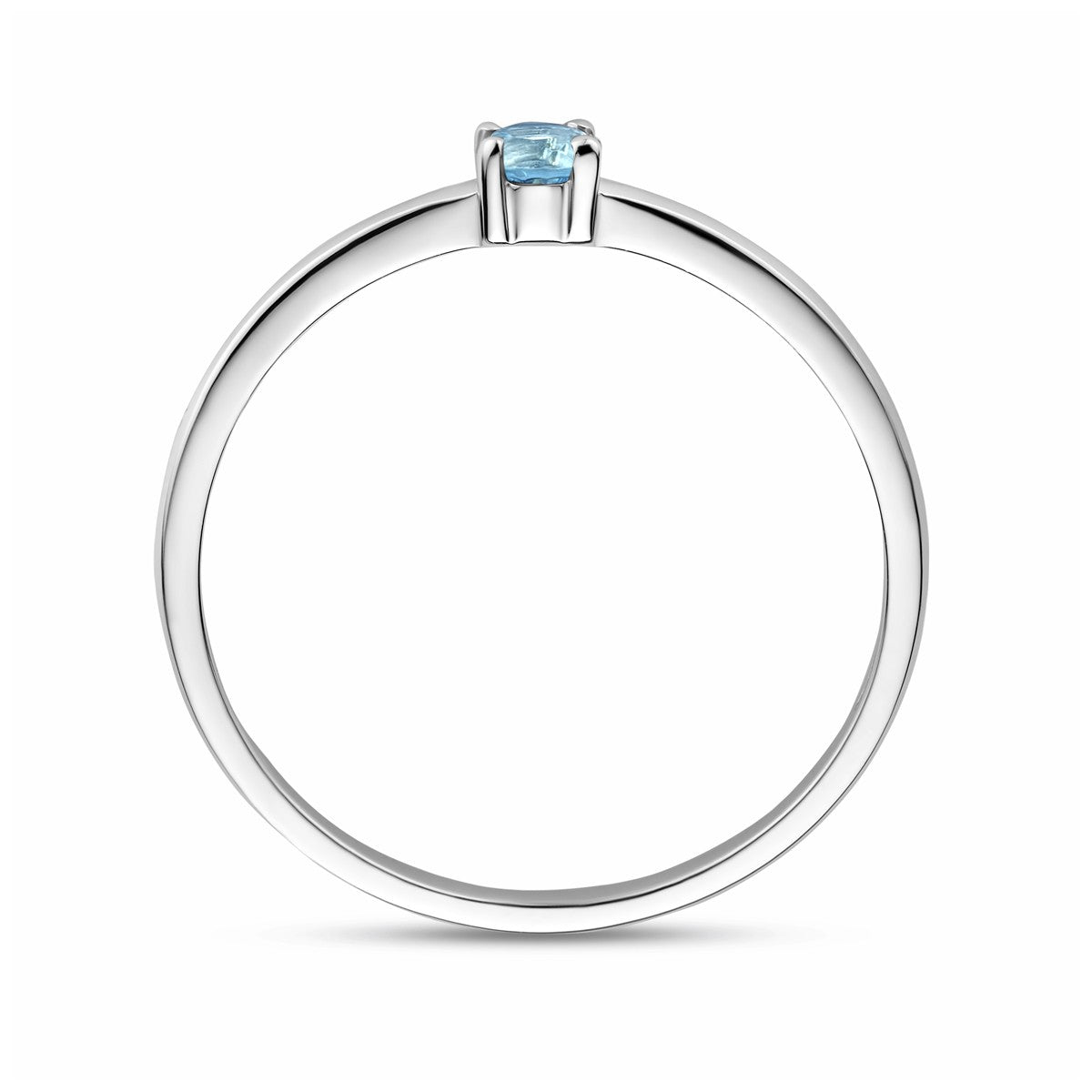 Fantasy Collection Ring met geboortesteen aquamarijn maart zilver