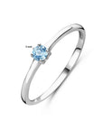 Gerhodineerd Zilver Ring Met Geboortesteen Aquamarijn Maart 1337065 - PansiteNederland.nl