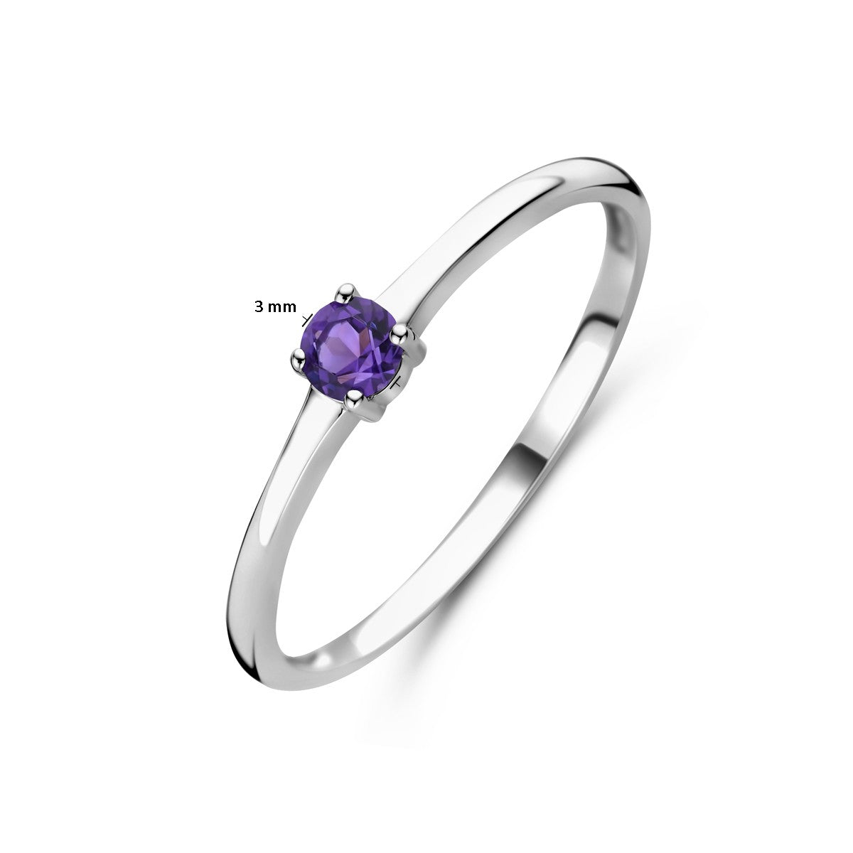 Fantasy Collection Ring met geboortesteen amethist februari zilver
