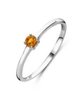 Gerhodineerd Zilver Ring Met Geboortesteen November Citrien 1337088 - PansiteNederland.nl