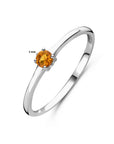 Gerhodineerd Zilver Ring Met Geboortesteen November Citrien 1337088 - PansiteNederland.nl
