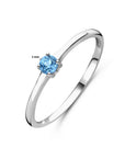 Gerhodineerd Zilver Ring Met Geboortesteen Blauw Topaas December 1337095 - PansiteNederland.nl