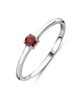 Gerhodineerd Zilver Ring Met Geboortesteen Granaat Januari 1337101 - PansiteNederland.nl