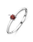 Gerhodineerd Zilver Ring Met Geboortesteen Granaat Januari 1337101 - PansiteNederland.nl