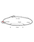 Zilver Gerhodineerd Graveerarmband Beer En Hart Plaat 4,5 Mm 11 + 2 Cm 1337640 - PansiteNederland.nl