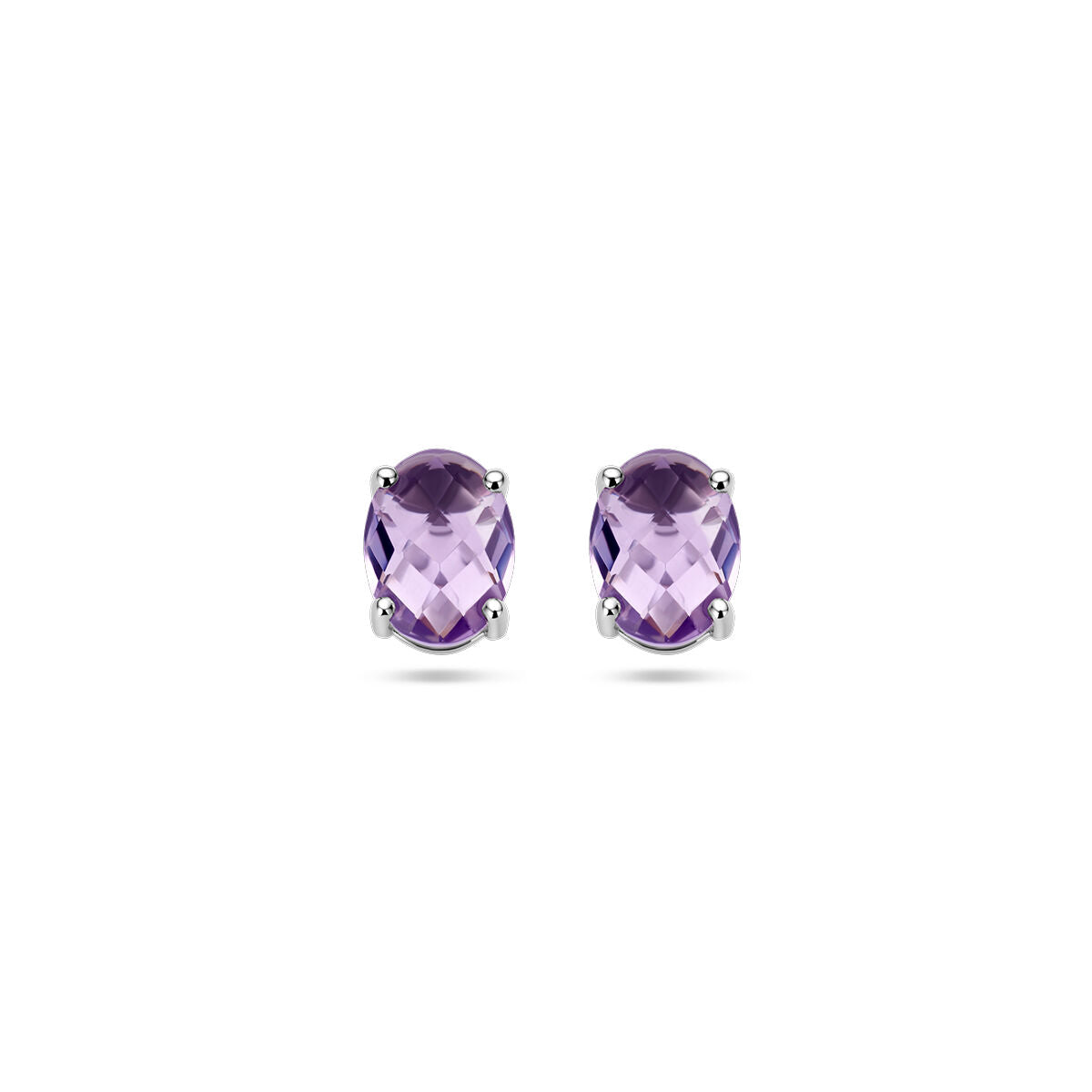 Fantasy Collection Oorbellen amethist zilver