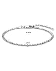 Zilver Gerhodineerd Armband Bismarck 2,4 Mm 16 + 3 Cm 1337749 - PansiteNederland.nl