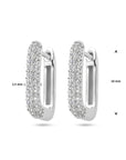 Zilver Gerhodineerd Klapoorringen Zirkonia 1337788 - PansiteNederland.nl