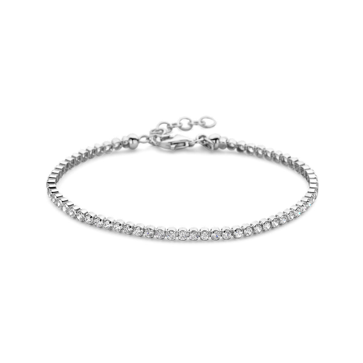 Fantasy Collection Tennisarmband zirkonia 2,5 mm 16 + 3 cm zilver